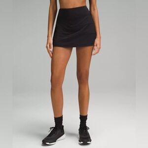 LULULEMON Pace Rival Mid Rise Skort Black Athletic Skirt Size 12 Tall